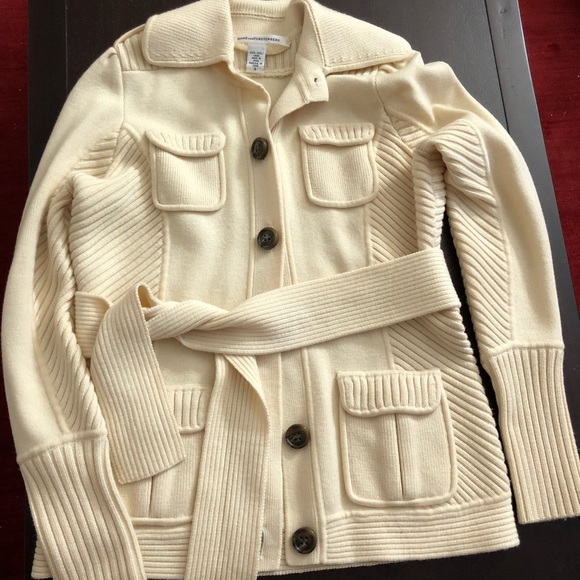 Diane Von Furstenberg Sweaters - Diane Von Furstenberg Bone button down sweater